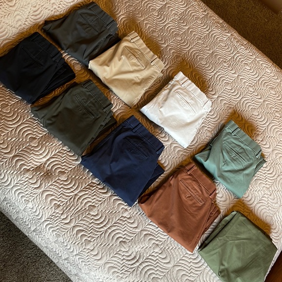 GAP Straight 32×32 dress pants. All nine pair for $250 or $30 apiece.
